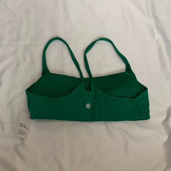 LULULEMON Wunder Train Strappy Racer Bra in Raceway Green Sz 8 A/B - Picture 2 of 5